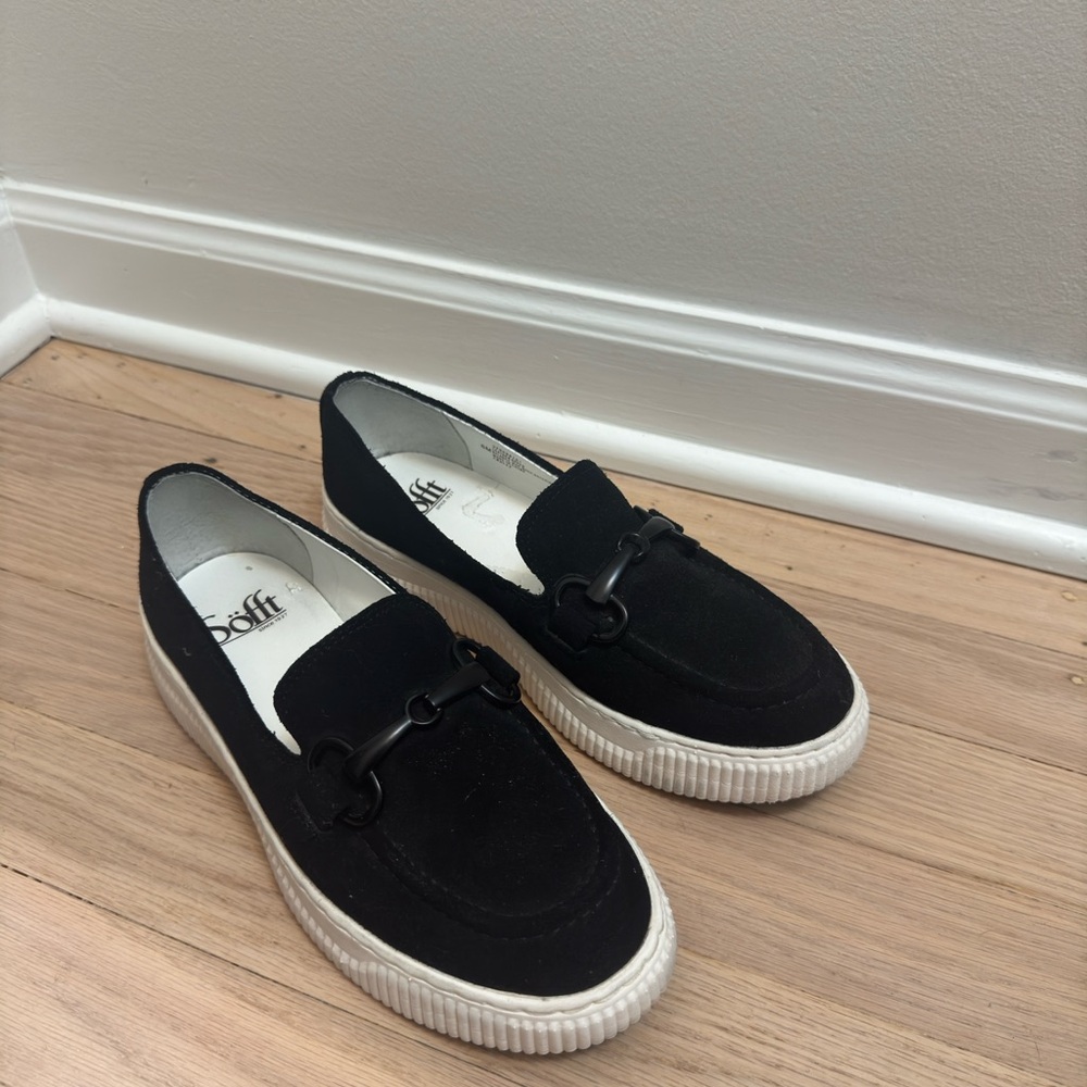 Black Loafers with White Soles